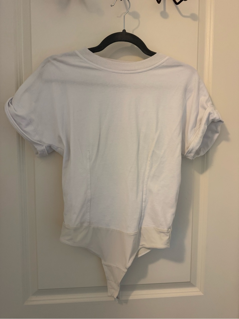 lululemon athletica White Short-Sleeve Bodysuit Top